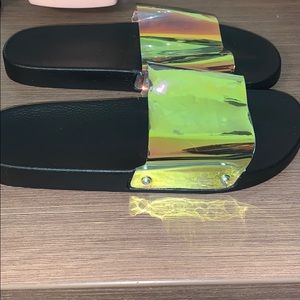 Women sandals clear slip-on jelly shoes